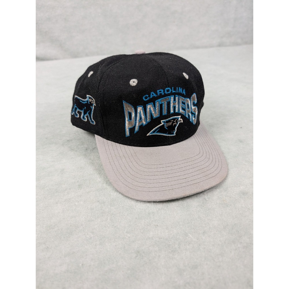 Carolina Panthers Vintage 90s Snapback Hat Black/Silver 1995 Logo